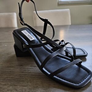 Steve Madden Black Strappy Sandals